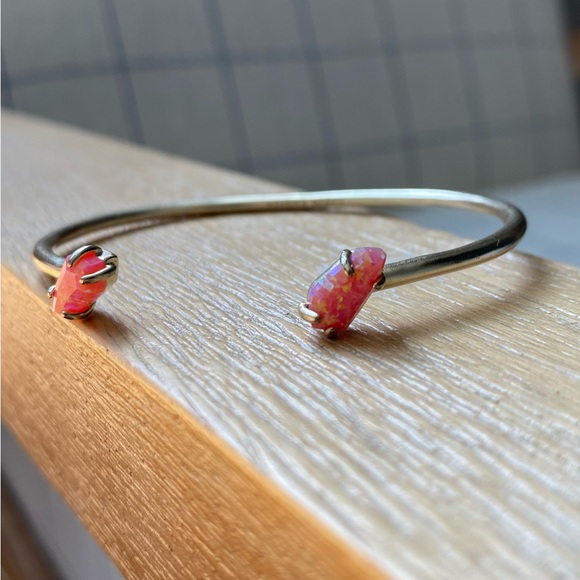 Kendra Scott Gold Cuff Bracelet with color pearl stones - Picture 3 of 7